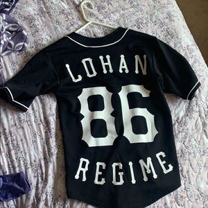 Lindsey Lohan x civil regime baseball jersey